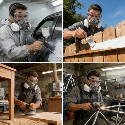 410 Paint Mask, Respirator Mask with Filters Gas Mask for Painting, Sanding, Spraying