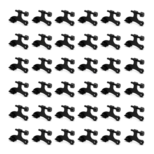 36Pack Hinge Pin Black Door Stopper, Adjustable Heavy Duty Hinge Pin Door Stop with Black Rubber Bumper Tips - color: Matte Black, size: 36