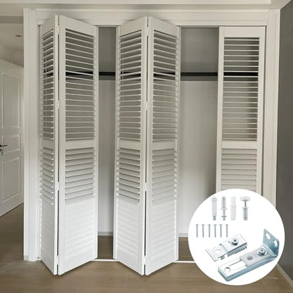 HOME MASTER HARDWARE Bifold Door Hardware Repair Kit, 2 Pack Bi-fold Sliding Closet Doors Replacement Parts, Folding Pocket Door Replacement Parts Set,Include Top Bottom Pivots Bracket and Guide Wheel