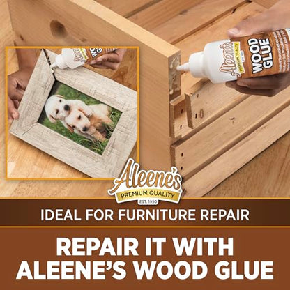 Aleene's DIY Wood Glue, Sandable, Stainable, Paintable Wood Bond, Permanent Hold, Nontoxic, Fast Drying, 4 fl oz - size: 4 fl oz - 1 Pack