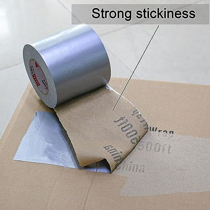 JIALAI HOME Wide Duct Tape, Industrial Grade Silver Tape 5 inches x 55 Yards (164 ft), 9 Mil Heavy-Duty, Waterproof, Strong, Flexible, No Residue, for Indoor & Outdoor Crafts Improvement - color: Silver