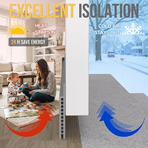 SYIPO Door Draft Stopper for Huge Gap, 3" W x 39" L, Adjustable, Gray - color: Gray