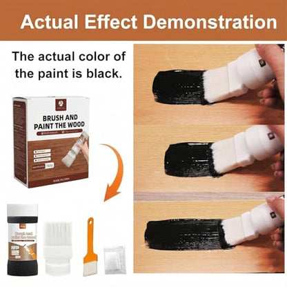 Black Paint, Touch-Up Paint for Furniture, Cabinets, Wood, Metal, No Sanding, Fast Drying, Water Based, Multi Surface, 6.35 oz - color: Black