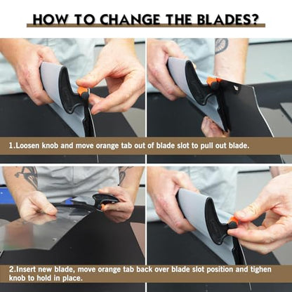 ROLLINGDOG 18 Inch Skimming Blade - 2pcs 0.5mm and 2pc 0.3mm Stainless Steel, Finishing Tools for Smoothing Wall and Ceiling - size: 18" Skimming Blade