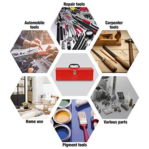 BIG RED ATB212R Torin 19" Steel Portable Tool Box Hip Roof Style Tool Box Organizer with Metal Latch Closure and Removable Storage Tray, Red - style: 19 inch steel toolbox