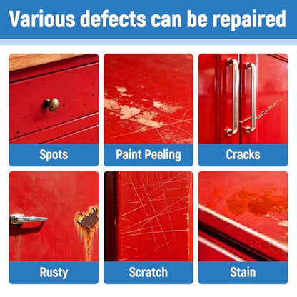 Red Touch Up Paint High-Gloss Apple Red Multi Surface Acrylic Touch Up Paint Pen Scratch Repair for Metal,Wall,Cabinets,Appliances,Wood,Door,Furniture,Enamel 1.5 Fl Oz - color: Red