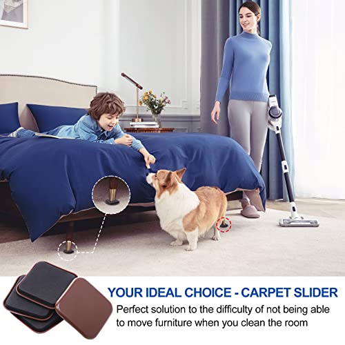 Square Furniture Sliders, 16pcs 3 inch Furniture Moving Kits Carpet Slider for Moving Heavy Furniture, Reusable Furniture Movers Sliders - Protect The Carpet Surface, Easily Move Any Items - size: 3inch 16pcs