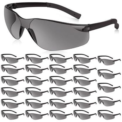 Salfboy Safety Glasses for Men Women ANSI Z87.1 Safety Glasses Bulk Protective Eyewear Scratch-Resistant - color: 30 Grey