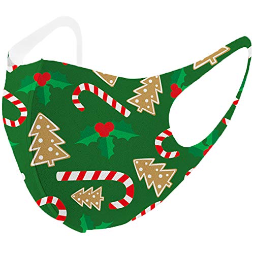 5PCS Black Face Mask Covers with Elastic Ear Loop Cover Full Face Anti-Dust, Unisex, Washable, Breathable, and Reusable (Adults Christmas) - style: Adults Christmas