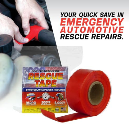 Bond It Rescue Tape, Self-Fusing Silicone for Emergency Plumbing, Pipe & Hose Repair, Electrical Insulation, Waterproof, 950PSI, Made in USA, 1" x 12', White - color: White, size: 1" x 12' x 20mil