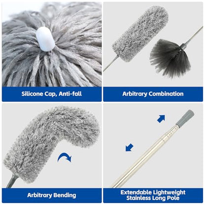 AURUZA Cleaning Duster for Cleaning Retractable Gap Dust Cleaner Cleaning Tools,3PCS Duster Kits - size: 3 Pcs Duster Kits