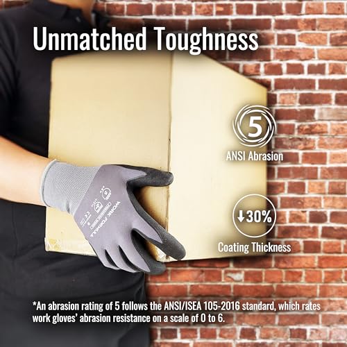 High Dexterity Grip Gloves, 5/10 Pack, ANSI Abrasion Level 5, Unisex, XS-3XL - size: 8/M (Pack of 5)