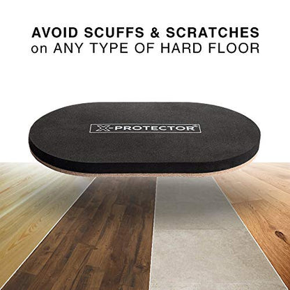 X-Protector Felt Furniture Sliders Hardwood Floors - 4 PCS 6" x 3 1/2" Furniture Sliders - Heavy Duty Felt Sliders Hard Surfaces – Move Your Furniture Easily & Safely! - size: 4 PCS 6 inch