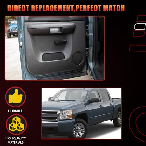 Interior Door Handle Kit Front Rear Left/Right Passenger/Diver Side Compatible With GMC Chevy Cadillac Vehicle 2007-2014 Silverado, Suburban Tahoe, Sierra Yukon, Escalade Replaces# 20833602, 20833606 - style: 1 Set