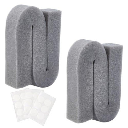 WADORN 2Pcs Air Conditioner Foam Tape, 2 x 1 inch x 6.5 Ft Weather Stripping Foam with Glue Point High Resilience Rectangle Gray Insulation Strips for Air Conditioner Automotive Door Window Seal