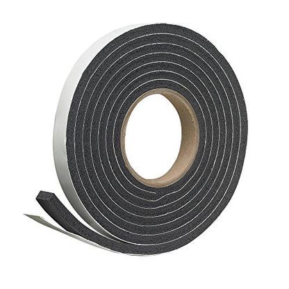 Self Stick Foam Weatherstrip - Low Density - Highly Compressible (1/2" Thick x 3/4" Wide x 17'L) - size: 1/2" Thick x 3/4" Wide x 17'L