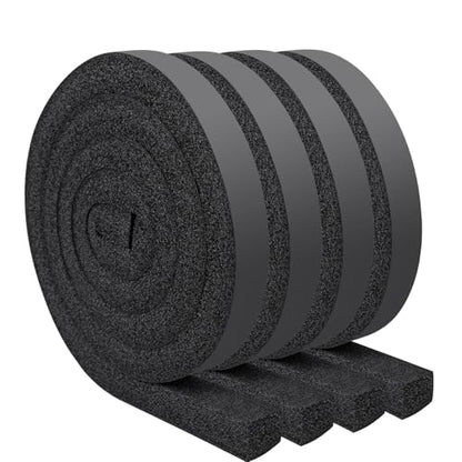 Yotache Open Cell Foam Air Conditioner Insulation Seal Strip 4 Pcs 1"x1", No Glue Thick Foam Weather Seal Strip with High Resilience, Total 26 Feet Long - size: 1"x1"x26FT