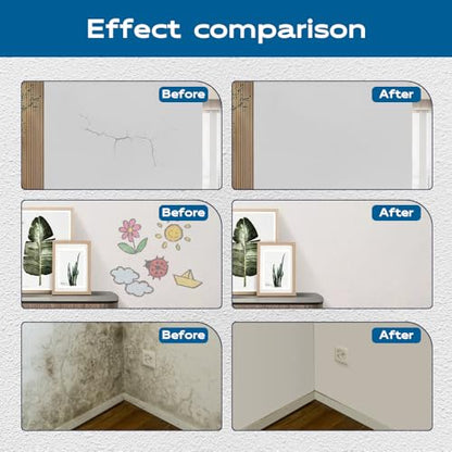Drywall Patch Repair Kit: Wall Mending Agent for Holes & Cracks - Wall Repair Paste for Nail Holes, Dents & Small Damage (1 PCS) - color: 1 PCS