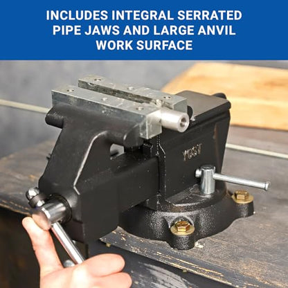 Yost Vises, 5in. Multi-Purpose Vise, Jaw Width 5 in, Jaw Capacity 2.9 in, Model# MV-5 - size: 5 Inch