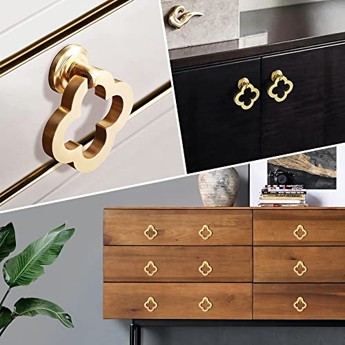 10 Pack 55mm Cupboard Knobs Cabinet Knobs, Gold Zinc Alloy Dresser Drawer Knobs with Screws for Kitchen, Bathroom, Bedoom - color: Gold