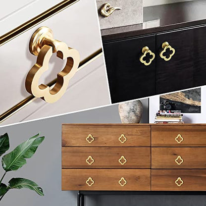 10 Pack 55mm Cupboard Knobs Cabinet Knobs, Gold Zinc Alloy Dresser Drawer Knobs with Screws for Kitchen, Bathroom, Bedoom - color: Gold