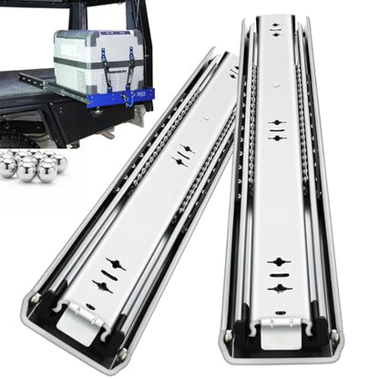 YENUO Heavy Duty Drawer Slides Full Extension 12 14 1618 20 22 24 26 28 30 32 34 36 38 40 Inch Side Mount Ball Bearing RailsTrack Guide Glides Runners 250 Lbs 1 Pair (No Lock) -W:53mm, 14 Inch - size: 14 Inch, style: Load:250 lb (No lock) -W:53mm