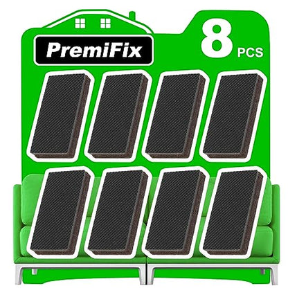 Rectangle Non Slip Furniture Pads 8 Pieces 1x2 inch, Anti Slip Rubber Furniture Pads, Furniture Grippers for Hardwood Floors, Rubber Furniture Feet, Furniture Stoppers to Prevent Sliding - size: 8pcs Rectangle