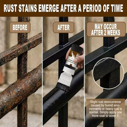 2-in-1 Rust Converter, 6.35 Fl oz Black Rust Inhibitor Touch Up Paint for Metal, Anti-Rust Coating for Automotive, Chassis, UV Resistant - color: Black Rust Converter