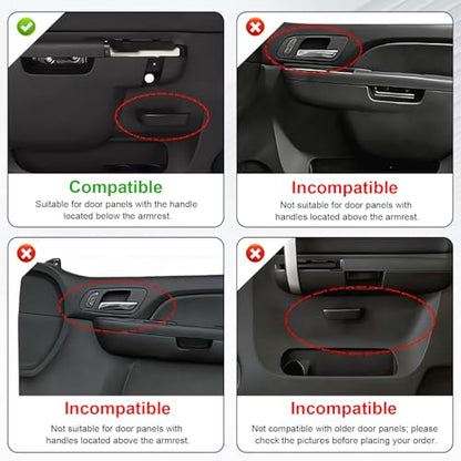 22818465 Front Left Driver's Seat Door Panel Armrest Repair Kit for Chevy Silverado/for GMC Sierra 1500 2500HD 3500HD 2010-2014, Release Handle is Located Below The Armrest, 17 inch, Black