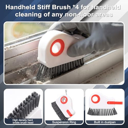 23 Pcs Window Track Cleaner Tools Set, Window Groove Cleaning Brush Kit for Sliding Door, Sill, Tile Lines, Shutter, Car Vents, Keyboard, Air Conditioner