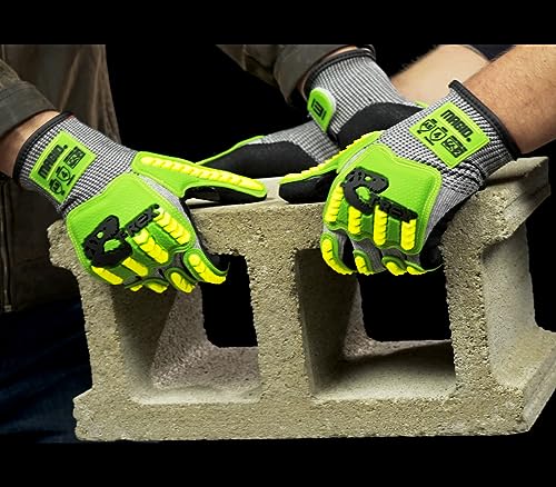 MAGID T-REX ANSI A5 Lightweight Sandy Nitrile Palm Coated Impact Gloves, 12 Pairs, Size 7/Small, TRX441 - size: 7/Small, style: 12 Pair