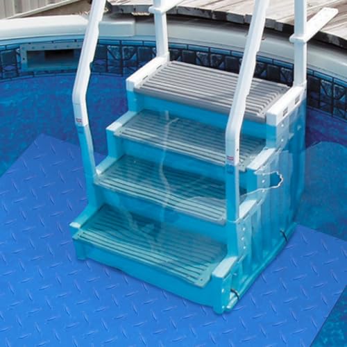 45x60 inches Swimming Pool Ladder Mat Protective Swimming Pool Step Pad for Above Ground Swimming Pool Ladder Pad Vinyl Non-Slip Pool Liner - size: 45x60 inches