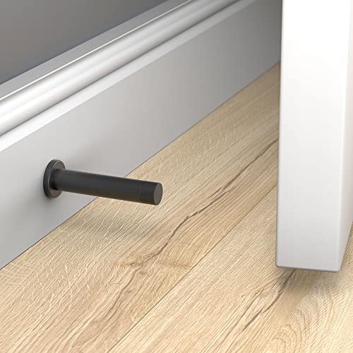 National Hardware N830-529 Cooper Door Stop, 3", Matte Black with Matte Black Tip - color: Matte Black with Matte Black Tip