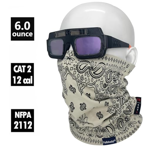 Fullsheild FR Flame Resistant Face Mask Full Cover Neck Gaiter Snood for Welding Hunting Army Military Working - color: Paisley