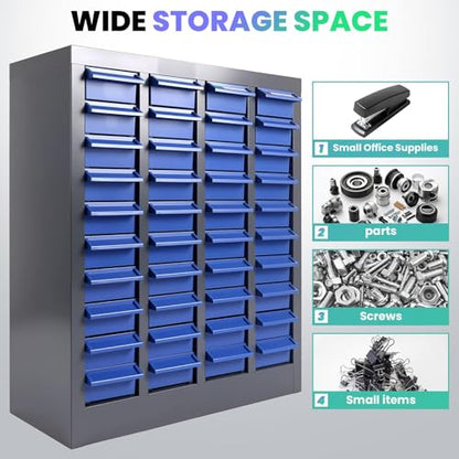 40 Drawers Industrial Nut and Bolt Organizer, Parts Cabinet with 200 Dividers & 80 Label Slots, ABS Drawers Multi-Use Bolt Bins Hardware Organizer System for Workshop, Warehouse and Office - style: 40 Drawers