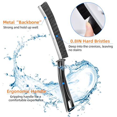 10Pcs Hard-bristled Crevice Cleaning Brush, Multifunctional Thin Gap Scrub Brush, Bathroom Cleaner Tools for Household Use, Kitchen, Window, Toilet, Grout, Faucets, Car - color: 10pcs