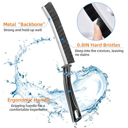 6Pcs Hard-bristled Crevice Cleaning Brush, Multifunctional Thin Gap Scrub Brush, Bathroom Cleaner Tools for Household Use, Kitchen, Window, Toilet, Grout, Faucets, Car - color: 6pcs