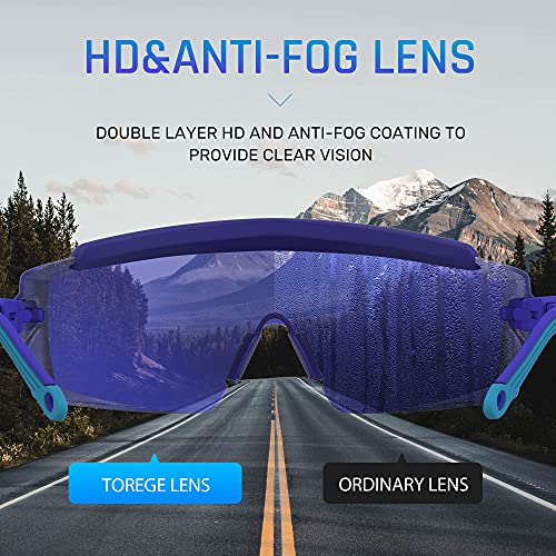 Anti Fog Safety Glasses Safety Goggles Over Glasses Protective Glasses with Anti Scratch Lenses Adjustable - color: Dark Blue