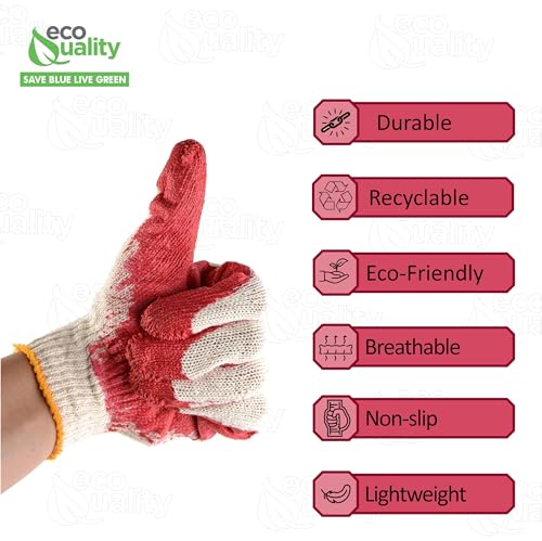 [30 Pack] Latex Dipped Nitrile Coated Work Gloves Small - String Knit Cotton Coated Work Safety Gloves Great for Construction, Warehouse, Home, Landscaping, Moving, Mechanic Cotton Disposable Gloves