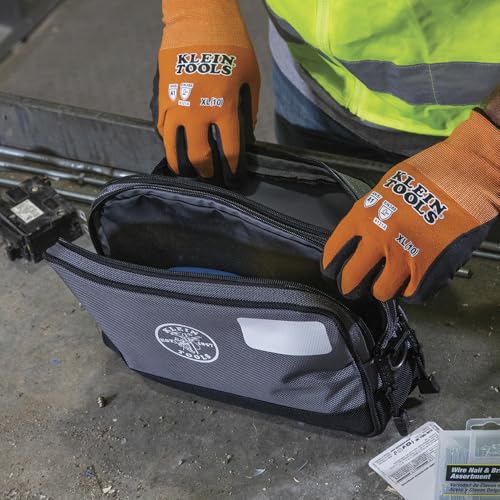 Klein Tools Tool Pouch, Dual Compartments, Heavy-Duty Tool Bag Organizer, Multipurpose Bag