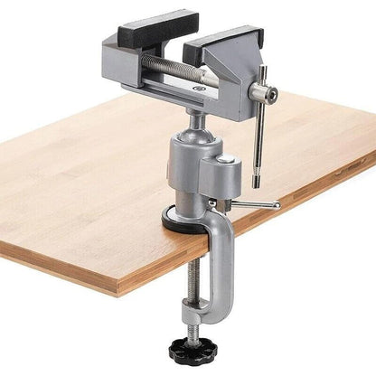 Swivel 3" Universal Table Vise – 360° Rotation, Adjustable Clamps, Ideal for Workbench, Jewelry, Model Making, and More