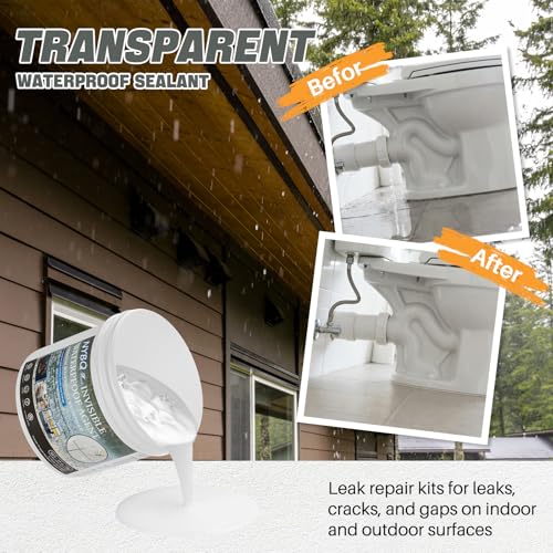 NYBQ Waterproof Sealant Coating 35oz, Transparent Invisible Waterproof Agent, Super Strong Anti-Leakage Polyurethane Coating for Bathroom, Roofs, Kitchen, Patio, Walls, Indoor & Outdoor - size: 35OZ