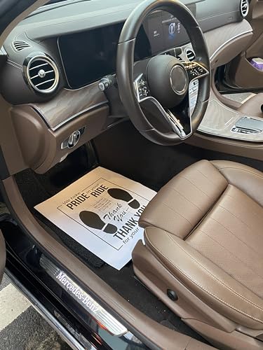 White Car Paper Floor Mats,50Pcs Vehicles Disposable Floor Pads,Temporary Cars Floor Protector,Automotive Mat Covers Protector,Detailing Detail Wash,Temporary Sticky 16x20inch