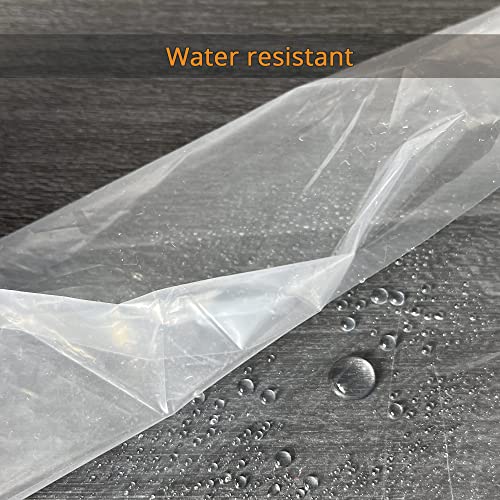 3-Pack Plastic Drop Cloth, 9x12 Feet Clear Plastic Painting Tarps Waterproof, 1 Mil Thick Drop Sheet for Furniture Couch Floor Cover - size: 3 Pack, 9'x12'