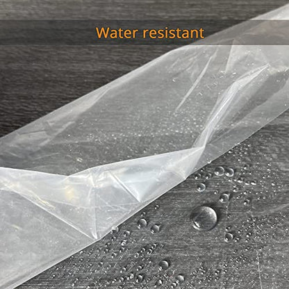 5-Pack Plastic Drop Cloth, 9x12 Feet Clear Plastic Painting Tarps Waterproof, 1 Mil Thick Drop Sheet for Furniture Couch Floor Cover - size: 5 Pack, 9'x12'