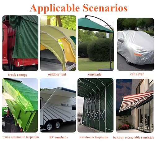 Waterproof Tape Heavy Duty, Tear Resistant Adhesive Tape for Outdoor Repair, Strong Duct Tape for Canvas, Tarp, Tent, Boat Cover, Awning, Vinyl, Plastic - All Weather UV Resistant Patch Kit, Green - color: Green