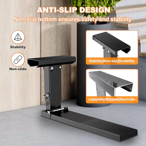 Foldable Heavy Duty Ladder Extender Plus-Adjustable Height 13.4-19.1", Ladder Leveler for Stair-Ladder Aide-Ladder Leveler for Extension Ladders with 27x5.63" Platform-Non-Slip Mat-Holds up to 880lbs