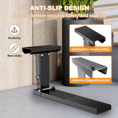 Foldable Heavy Duty Ladder Extender Plus-Adjustable Height 13.4-19.1", Ladder Leveler for Stair-Ladder Aide-Ladder Leveler for Extension Ladders with 27x5.63" Platform-Non-Slip Mat-Holds up to 880lbs