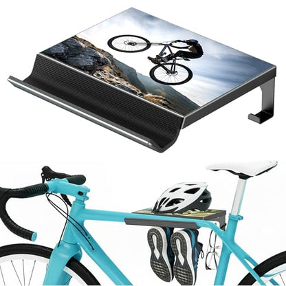 Bike Wall Mount - Horizontal Indoor Bike Rack for Garage Storage - Heavy Duty Bicycle Hanger Hook for Male Cyclists- Space Saving Wall Bike Mount for Road, Mountain and Hybrid Bikes in Garage(Men's)