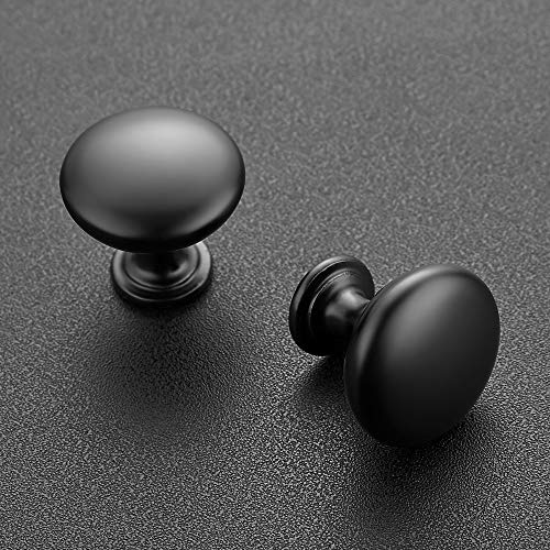 Ravinte 10 Pack Matte Black Zinc Cabinet Knobs and Pulls for Kitchen and Dresser Drawers - color: Matte Black